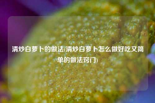 清炒白萝卜的做法(清炒白萝卜怎么做好吃又简单的做法窍门)
