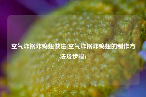 空气炸锅炸鸡翅做法(空气炸锅炸鸡翅的制作方法及步骤)