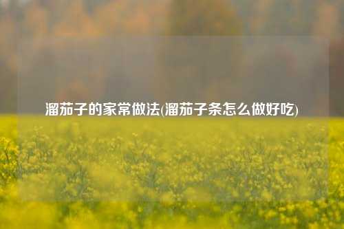 溜茄子的家常做法(溜茄子条怎么做好吃)